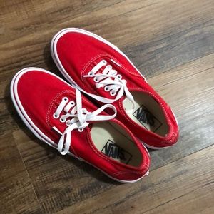 Red New School Vans